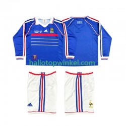 Frankrijk Voetbalshirt 1998 Retro Kleuters/Kids Thuis Tenue Lange Mouw