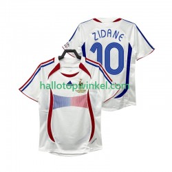 Frankrijk Voetbalshirt ZIDANE 10 Retro Heren Uit Tenue 2006 Korte Mouw