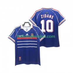 Frankrijk Voetbalshirt ZIDANE 10 1998 Retro Heren Thuis Tenue Korte Mouw