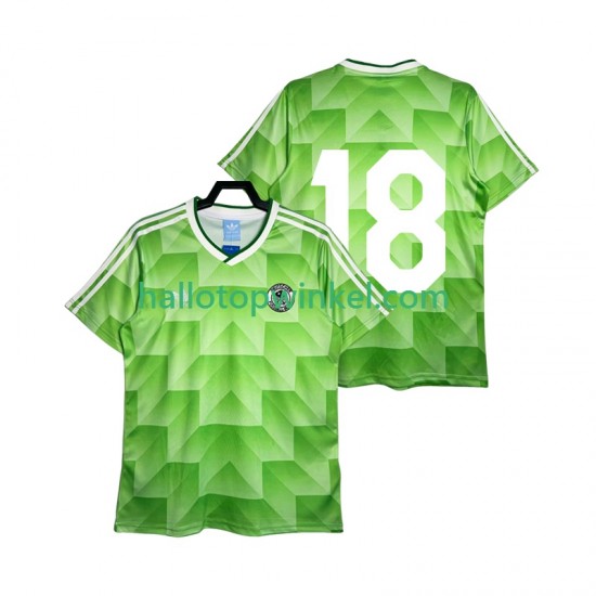 Duitsland Voetbalshirt 18 1990 Retro Heren Uit Tenue Korte Mouw
