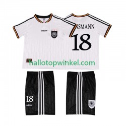 Duitsland Voetbalshirt KLINSMANN 18 1996 Retro Kleuters/Kids Thuis Tenue Korte Mouw