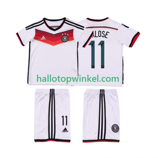 Duitsland Voetbalshirt KLOSE 11 2014 Retro Kleuters/Kids Thuis Tenue Korte Mouw