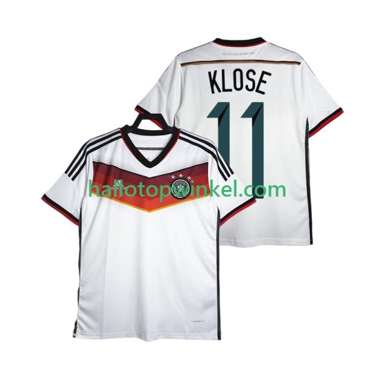 Duitsland Voetbalshirt Klose 11 2014 Retro Heren Thuis Tenue Korte Mouw