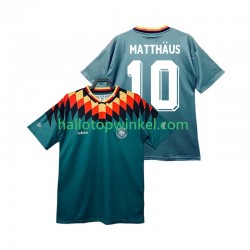 Duitsland Voetbalshirt MATTHAUS 10 Retro Heren Uit Tenue 1994 Korte Mouw