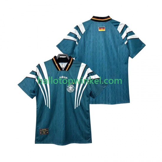 Duitsland Voetbalshirt 1996 Retro Heren Uit Tenue Korte Mouw