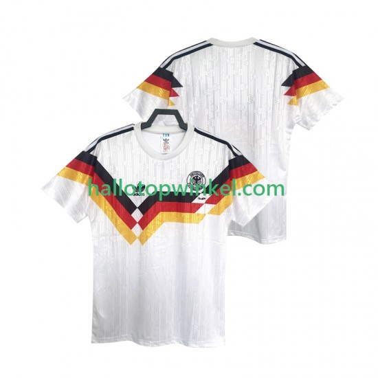 Duitsland Voetbalshirt 1990 Retro Heren Thuis Tenue Korte Mouw