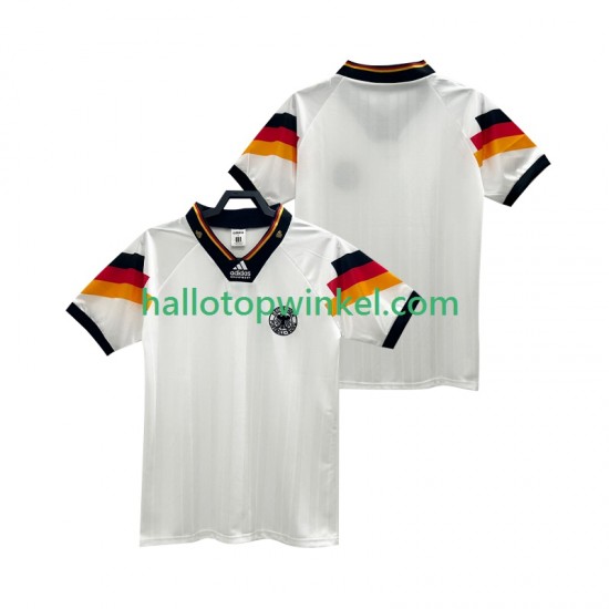 Duitsland Voetbalshirt 1992 Retro Heren Thuis Tenue Korte Mouw
