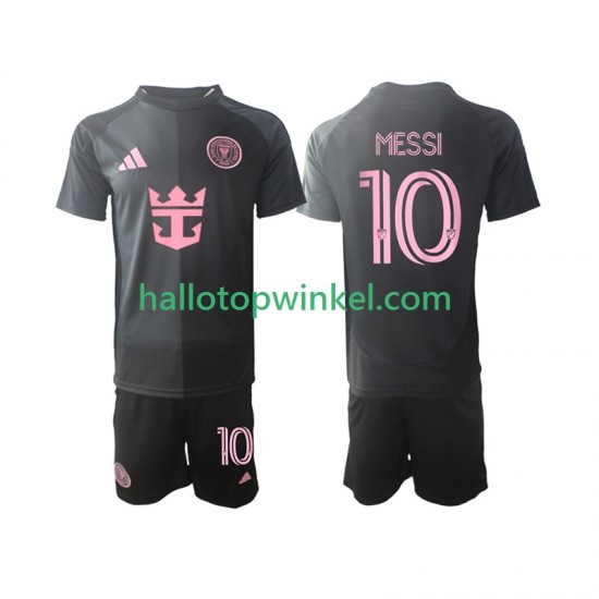 Inter Miami Voetbalshirt Lionel Messi 10 Kleuters/Kids Uit Tenue 2025 Korte Mouw
