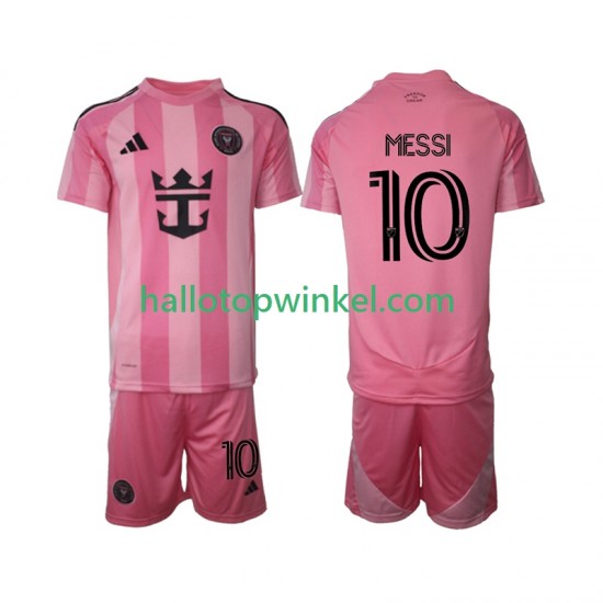Inter Miami Voetbalshirt Lionel Messi 10 Kleuters/Kids Thuis Tenue 2025 Korte Mouw