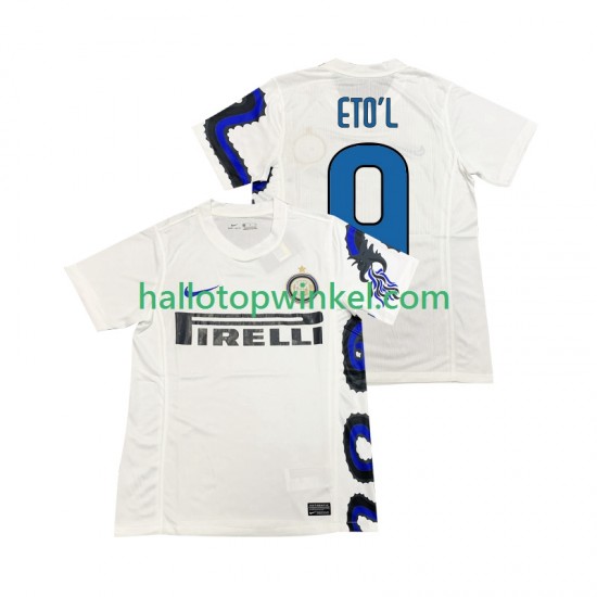 Inter Milan Voetbalshirt ETOL 9 Retro Heren Uit Tenue 2011 2010 Korte Mouw