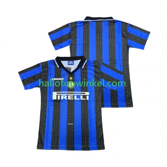 Inter Milan Voetbalshirt 1997 1998 Retro Heren Thuis Tenue Korte Mouw
