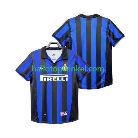 Inter Milan Voetbalshirt 1998 Retro Heren Thuis Tenue 1999 Korte Mouw