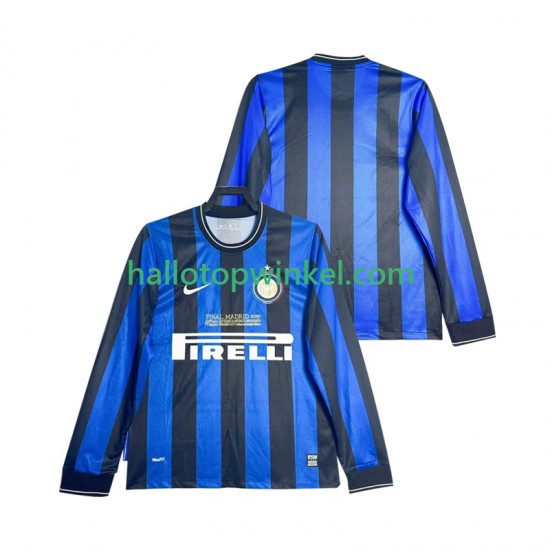 Inter Milan Voetbalshirt 2009 Retro Heren Thuis Tenue 2010 Lange Mouw