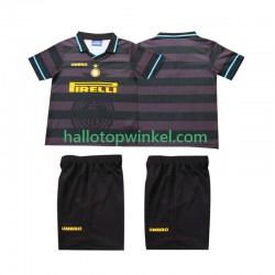 Inter Milan Voetbalshirt 1997 1998 Retro Kleuters/Kids Derde Tenue Korte Mouw