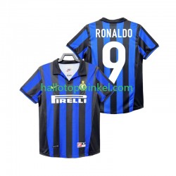 Inter Milan Voetbalshirt Roanldo 9 1998 Retro Heren Thuis Tenue 1999 Korte Mouw