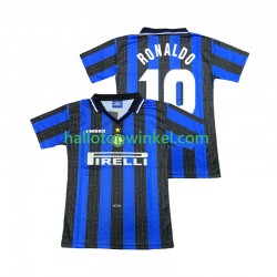Inter Milan Voetbalshirt Ronaldo 10 1997 1998 Retro Heren Thuis Tenue Korte Mouw