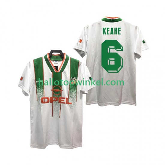 Ierland Voetbalshirt KEAHE 6 Retro Heren Uit Tenue 1994 Korte Mouw