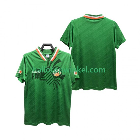 Ierland Voetbalshirt Retro Heren Thuis Tenue 1994 Korte Mouw