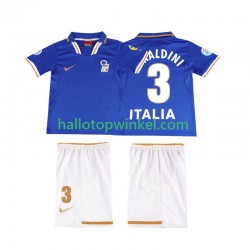 Italië Voetbalshirt MALDINI 3 1996 Retro Kleuters/Kids Thuis Tenue Korte Mouw