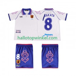 Japan Voetbalshirt NAKATA 8 1998 Retro Kleuters/Kids Uit Tenue Korte Mouw