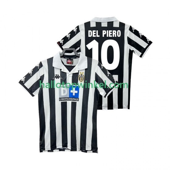 Juventus Voetbalshirt DEL PIERO 10 2000 Retro Heren Thuis Tenue 1999 Korte Mouw