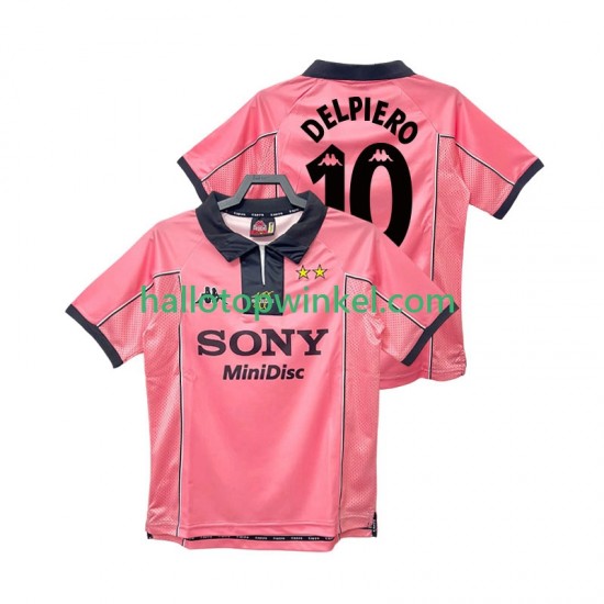 Juventus Voetbalshirt DEL PIER0 10 1997 1998 Retro Heren Uit Tenue Korte Mouw