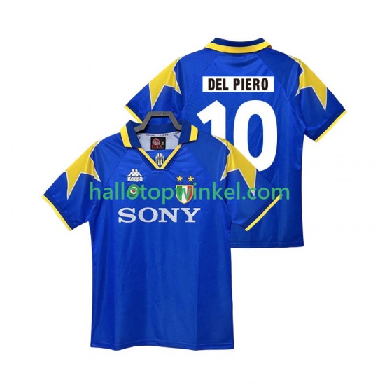 Juventus Voetbalshirt DEL PIERO 10 1995 1996 Retro Heren Uit Tenue Korte Mouw