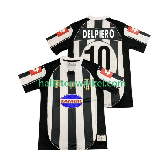 Juventus Voetbalshirt DEL PIERO 10 2002 2003 Retro Heren Thuis Tenue Korte Mouw