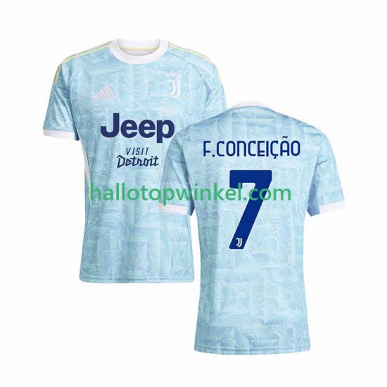 Juventus Voetbalshirt Francisco Conceicao 7 Heren Uit Tenue 2025-2026 Korte Mouw