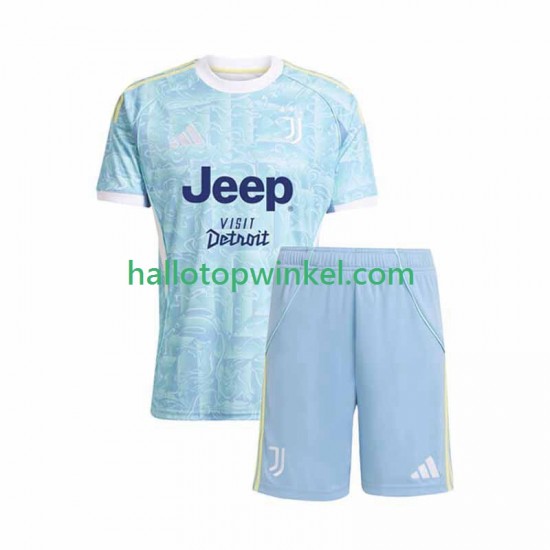 Juventus Voetbalshirt Kleuters/Kids Uit Tenue 2025-2026 Korte Mouw