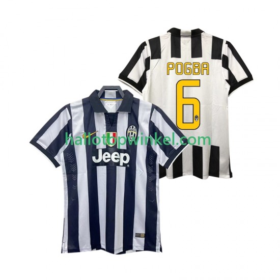 Juventus Voetbalshirt Pogba 6 2014 2015 Retro Heren Thuis Tenue Korte Mouw