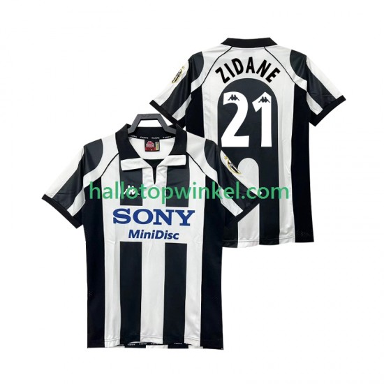 Juventus Voetbalshirt ZIDANE 21 1997 1998 Retro Heren Thuis Tenue Korte Mouw