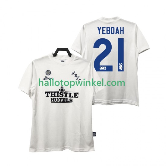 Leeds United Voetbalshirt YEBOAH 21 1995 1996 Retro Heren Thuis Tenue Korte Mouw