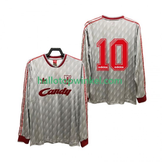 Liverpool Voetbalshirt 10 1989 1991 Retro Heren Uit Tenue Lange Mouw