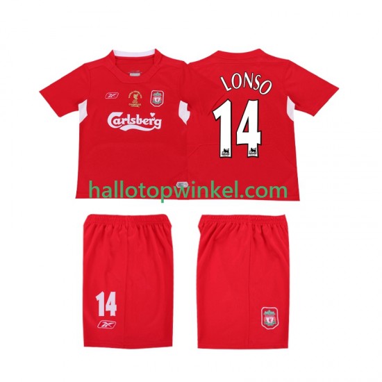 Liverpool Voetbalshirt ALONSO 14 LWP 2005 Retro Heren Thuis Tenue 2004 Korte Mouw