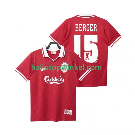 Liverpool Voetbalshirt BERGER 15 1996 1998 Retro Heren Thuis Tenue Korte Mouw
