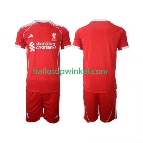 Liverpool Voetbalshirt Kleuters/Kids Thuis Tenue 2025-2026 Korte Mouw