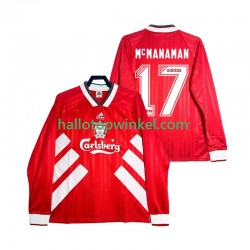 Liverpool Voetbalshirt MCMANAMAN 17 1993 1995 Retro Heren Thuis Tenue Lange Mouw