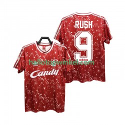 Liverpool Voetbalshirt Rush 9 1989 1991 Retro Heren Thuis Tenue Korte Mouw