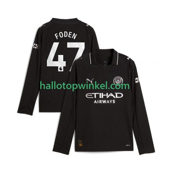Manchester City Voetbalshirt Phil Foden 47 Heren Uit Tenue 2025-2026 Lange Mouw