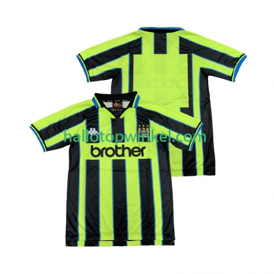 Manchester City Voetbalshirt 1998 Retro Heren Uit Tenue 1999 Korte Mouw