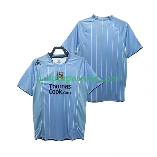 Manchester City Voetbalshirt 2007 Retro Heren Thuis Tenue 2008 Korte Mouw