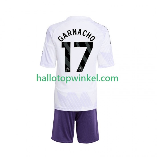 Manchester United Voetbalshirt Alejandro Garnacho 17 Kleuters/Kids Uit Tenue 2025-2026 Korte Mouw