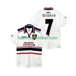 Manchester United Voetbalshirt Beckham 7 1998 Retro Heren Uit Tenue 1999 Korte Mouw