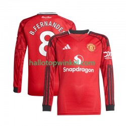 Manchester United Voetbalshirt Bruno Fernandes 8 Heren Thuis Tenue 2025-2026 Lange Mouw