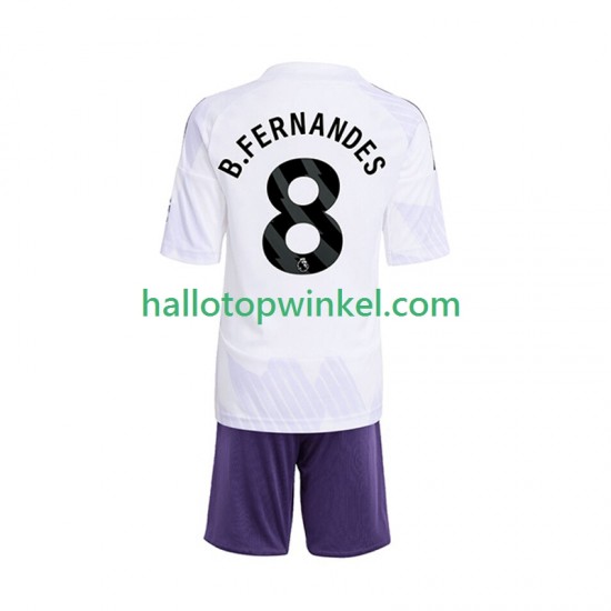 Manchester United Voetbalshirt Bruno Fernandes 8 Kleuters/Kids Uit Tenue 2025-2026 Korte Mouw