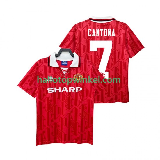Manchester United Voetbalshirt CANTONA 7 1992 Retro Heren Thuis Tenue 1994 Korte Mouw