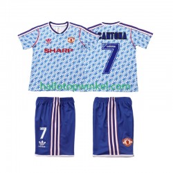Manchester United Voetbalshirt CANTONA 7 1990 1992 Retro Kleuters/Kids Uit Tenue Korte Mouw