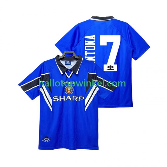 Manchester United Voetbalshirt CANTONA 7 1996 1998 Retro Heren Derde Tenue Korte Mouw