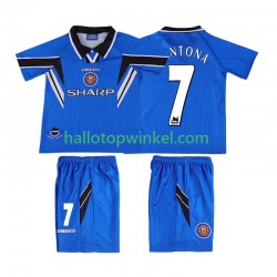 Manchester United Voetbalshirt CONTONA 7 1996 1998 Retro Kleuters/Kids Derde Tenue Korte Mouw